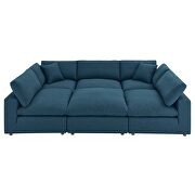 Down filled overstuffed 6-piece sectional sofa in azure by Modway additional picture 7