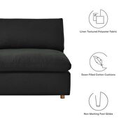 Down filled overstuffed 6-piece sectional sofa in black by Modway additional picture 3