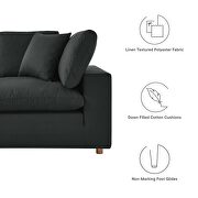 Down filled overstuffed 6-piece sectional sofa in black by Modway additional picture 4