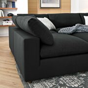 Down filled overstuffed 6-piece sectional sofa in black by Modway additional picture 5