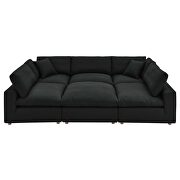 Down filled overstuffed 6-piece sectional sofa in black by Modway additional picture 7