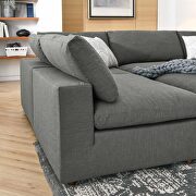 Down filled overstuffed 6-piece sectional sofa in gray by Modway additional picture 5