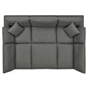 Down filled overstuffed 6-piece sectional sofa in gray by Modway additional picture 6