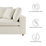 Down filled overstuffed 6-piece sectional sofa in light beige by Modway additional picture 4
