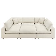 Down filled overstuffed 6-piece sectional sofa in light beige by Modway additional picture 7