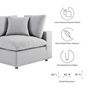 Down filled overstuffed 6-piece sectional sofa in light gray by Modway additional picture 2