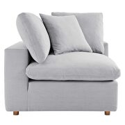 Down filled overstuffed 6-piece sectional sofa in light gray by Modway additional picture 13