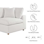 Down filled overstuffed 6-piece sectional sofa in pure white by Modway additional picture 2