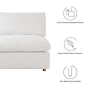 Down filled overstuffed 6-piece sectional sofa in pure white by Modway additional picture 3