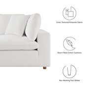Down filled overstuffed 6-piece sectional sofa in pure white by Modway additional picture 4