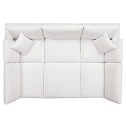 Down filled overstuffed 6-piece sectional sofa in pure white by Modway additional picture 6