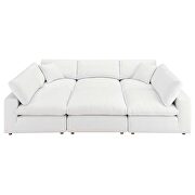Down filled overstuffed 6-piece sectional sofa in pure white by Modway additional picture 7