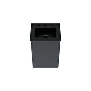 Wall-mount 18 bathroom vanity in gray/ black by Modway additional picture 7