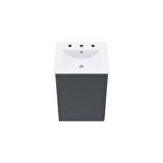 Wall-mount 18 bathroom vanity in gray/ white by Modway additional picture 7