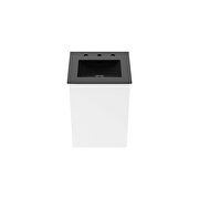 Wall-mount 18 bathroom vanity in white/ black by Modway additional picture 3