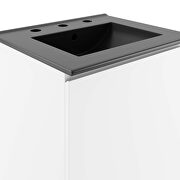 Wall-mount 18 bathroom vanity in white/ black by Modway additional picture 4