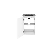 Wall-mount 18 bathroom vanity in white/ black by Modway additional picture 5