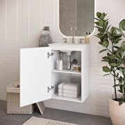 Wall-mount 18 bathroom vanity in white by Modway additional picture 2