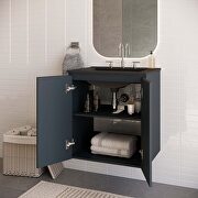 Wall-mount 24 bathroom vanity in gray/ black by Modway additional picture 2