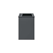 Wall-mount 24 bathroom vanity in gray/ black by Modway additional picture 3