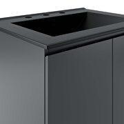 Wall-mount 24 bathroom vanity in gray/ black by Modway additional picture 4