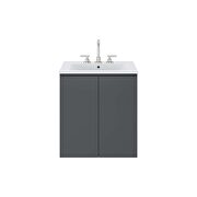 Wall-mount 24 bathroom vanity in gray/ white by Modway additional picture 8