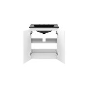 Wall-mount 24 bathroom vanity in white/ black by Modway additional picture 5
