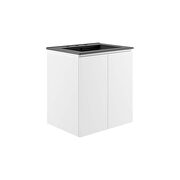 Wall-mount 24 bathroom vanity in white/ black by Modway additional picture 7
