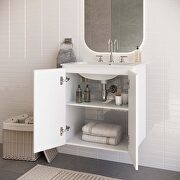 White wall-mount 24 bathroom vanity in white by Modway additional picture 2