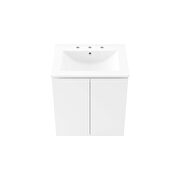White wall-mount 24 bathroom vanity in white by Modway additional picture 3