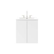 White wall-mount 24 bathroom vanity in white by Modway additional picture 6