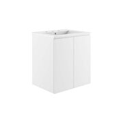 White wall-mount 24 bathroom vanity in white by Modway additional picture 7