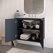 Wall-mount 30 bathroom vanity in gray/ white by Modway additional picture 2