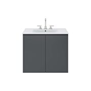 Wall-mount 30 bathroom vanity in gray/ white by Modway additional picture 8