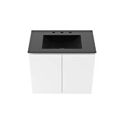 Wall-mount 30 bathroom vanity in white/ black by Modway additional picture 4