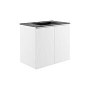 Wall-mount 30 bathroom vanity in white/ black by Modway additional picture 7