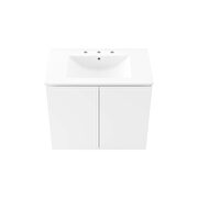 Wall-mount 30 bathroom vanity in white by Modway additional picture 4