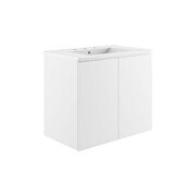 Wall-mount 30 bathroom vanity in white by Modway additional picture 7