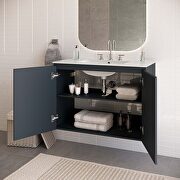 Wall-mount 36 bathroom vanity in gray/ white by Modway additional picture 2