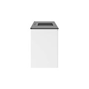 Wall-mount 36 bathroom vanity in white / black by Modway additional picture 8