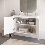 Wall-mount 36 bathroom vanity in white by Modway additional picture 2