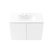 Wall-mount 36 bathroom vanity in white by Modway additional picture 4