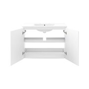 Wall-mount 36 bathroom vanity in white by Modway additional picture 5