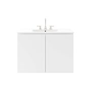 Wall-mount 36 bathroom vanity in white by Modway additional picture 6