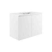 Wall-mount 36 bathroom vanity in white by Modway additional picture 7