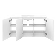 White finish wall-mount bathroom vanity w/ sink in white by Modway additional picture 5