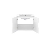 White finish 24 bathroom vanity w/ white sink ceramic basin by Modway additional picture 4