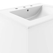White finish 24 bathroom vanity w/ white sink ceramic basin by Modway additional picture 5