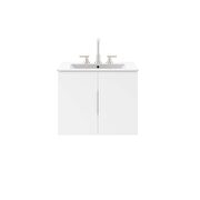 White finish 24 bathroom vanity w/ white sink ceramic basin by Modway additional picture 7