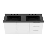 White finish bathroom vanity w/ double sink ceramic basin by Modway additional picture 7